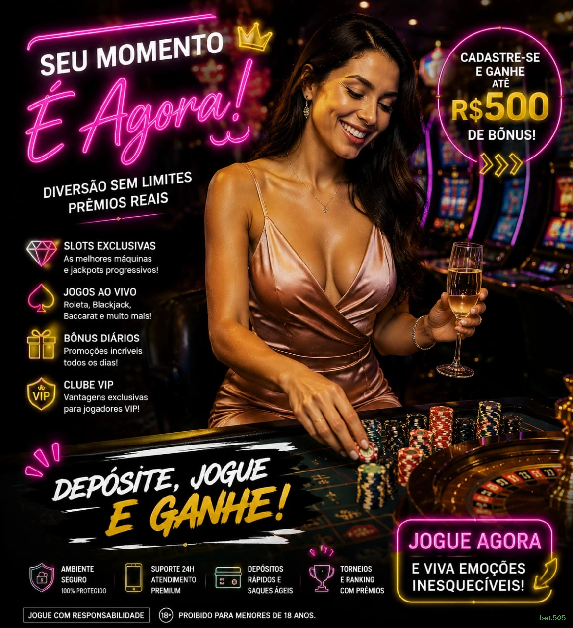 Cassino ao vivo da bet505 com dealers reais